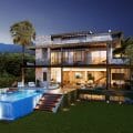 Be Lagom villa zicht 's avonds