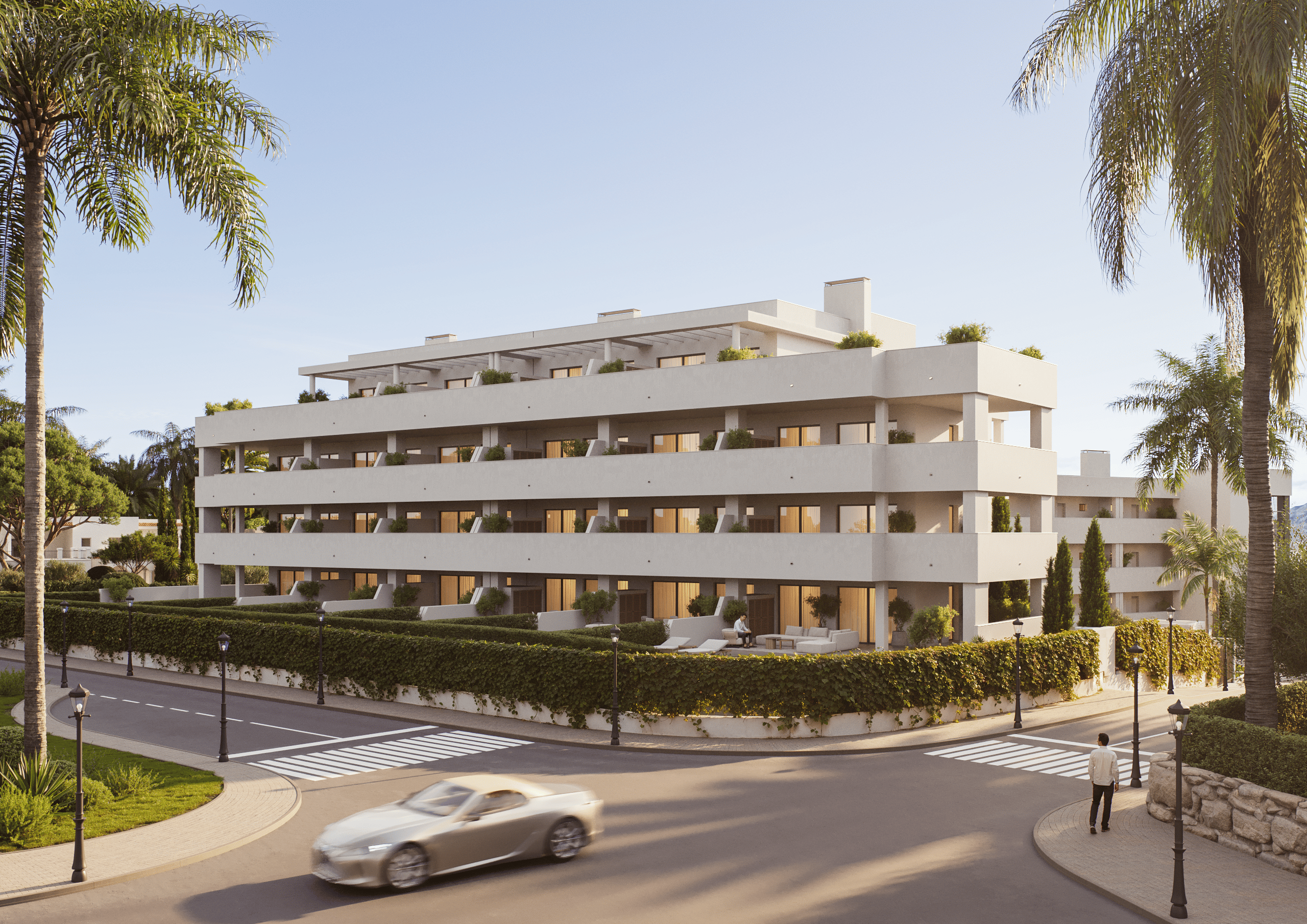 Altos de Manilva: officiële render van de appartementenresidentie