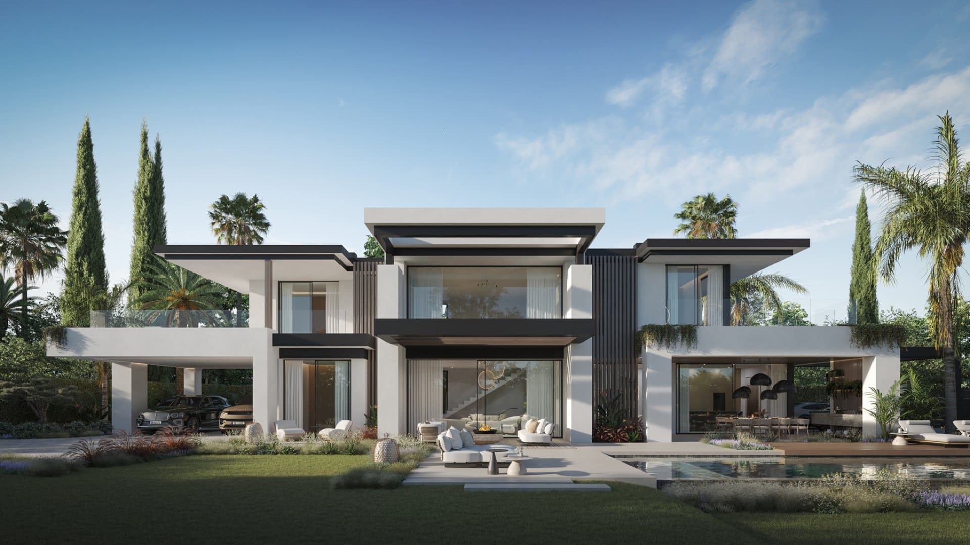 Blume by Marein: officiële render van de villa met privézwembad