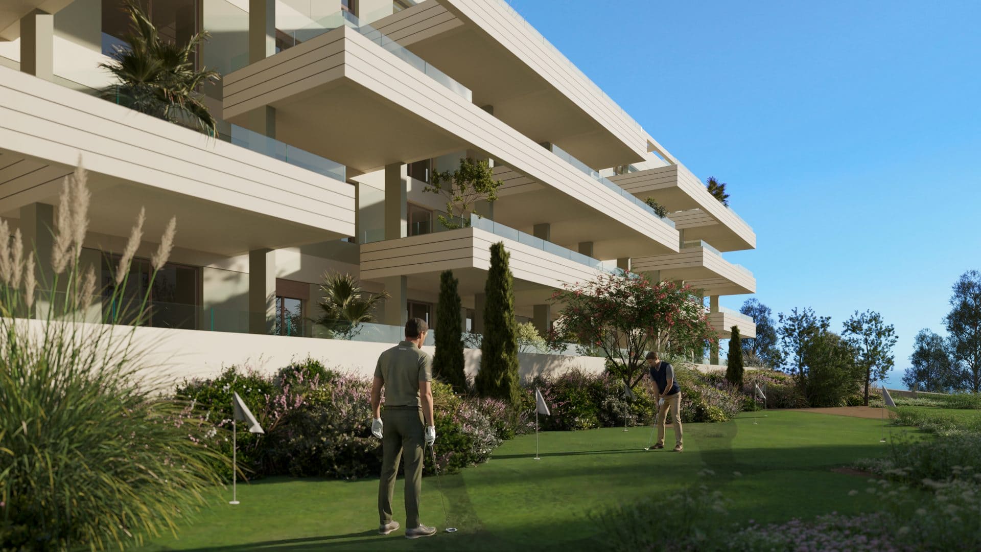 Greenity in Mijas: officiële render van de appartementen