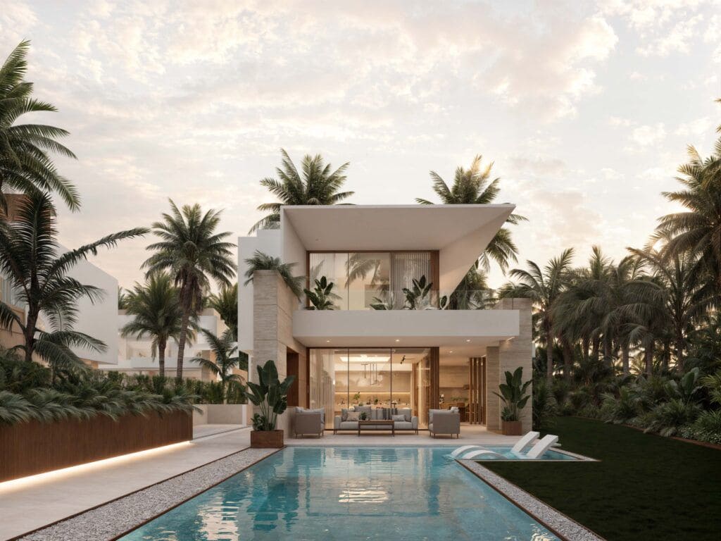 Sotomar by the Sea: officiële render van de villa en het privézwembad